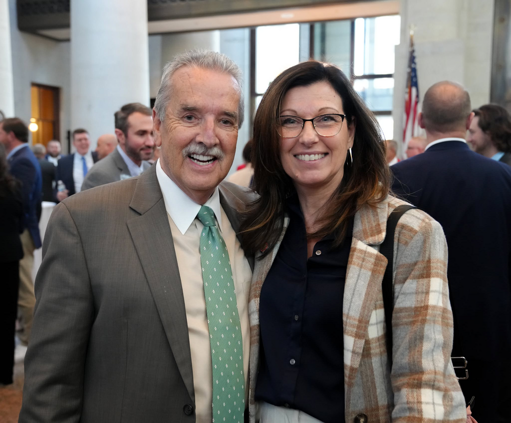 Columbiana County Commissioner Mike Halleck and House Majority Leader Marilyn John